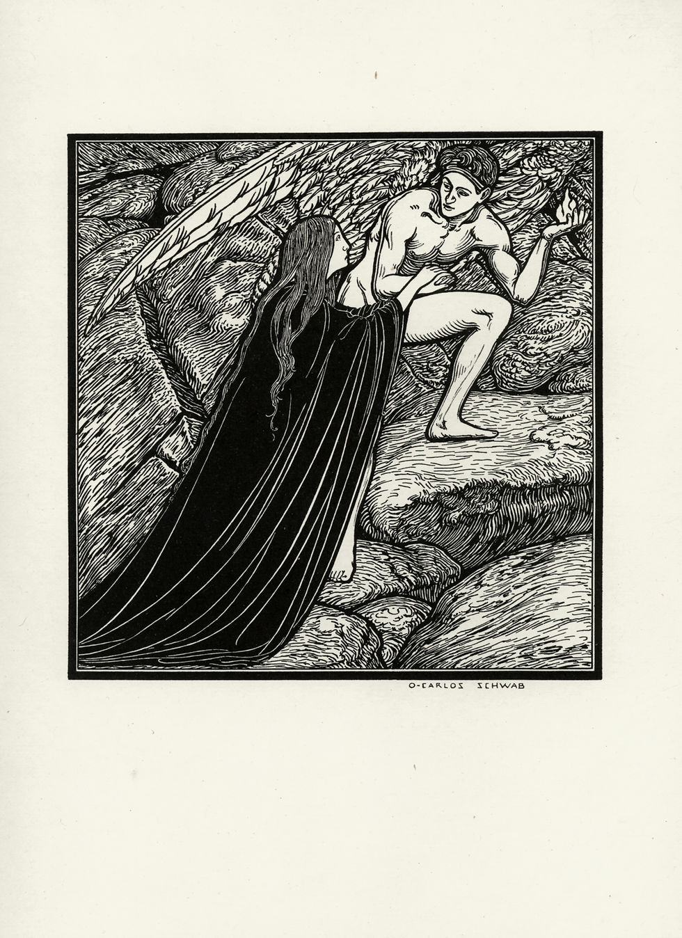 Miniature : Carlos Schwab [Carloz Schwabe]. Olive Schreiner. Rêves. 1/100 ex. Japon. Envoi.