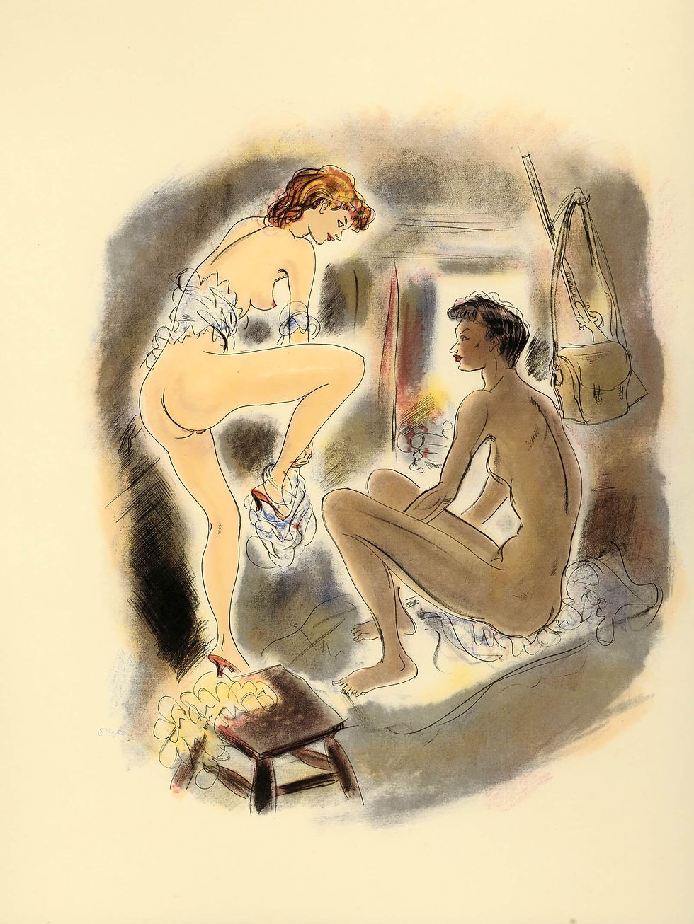 Miniature : Lady Chatterley par D. H. Lawrence (1956). Edition illustrée par Schem. 1/17 ex.