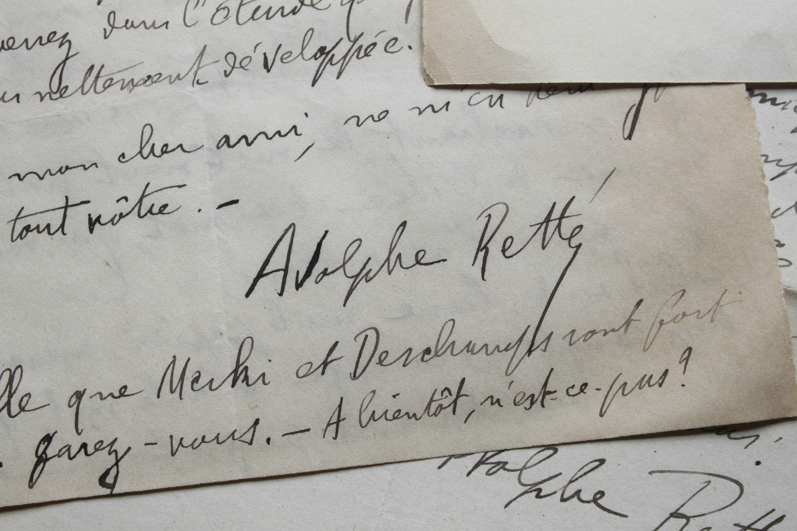 10 Lettres autographes signées du poète symboliste et anarchiste Adolphe Retté