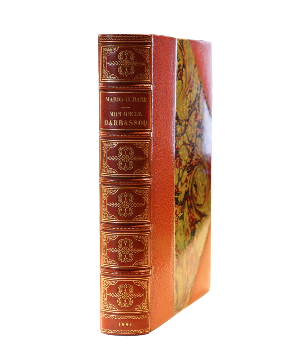Mario Uchard. Paul Avril. Mon oncle Barbassou (1884). 1/125 Japon. Belle reliure