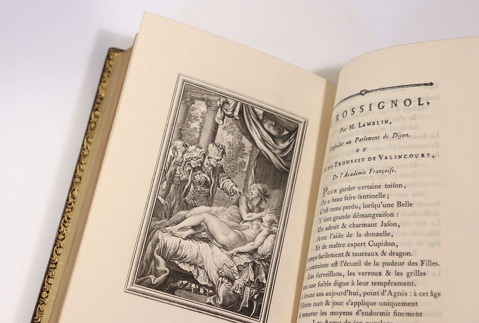 Miniature : Jean de La Fontaine. Contes et Nouvelles en vers (1762). Réimpression de luxe.