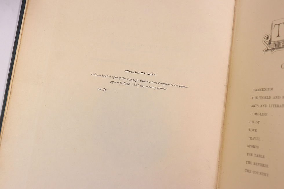 Miniature : Octave Uzanne. Paul Avril. The Mirror of the World (1889). 100 ex. sur Japon.