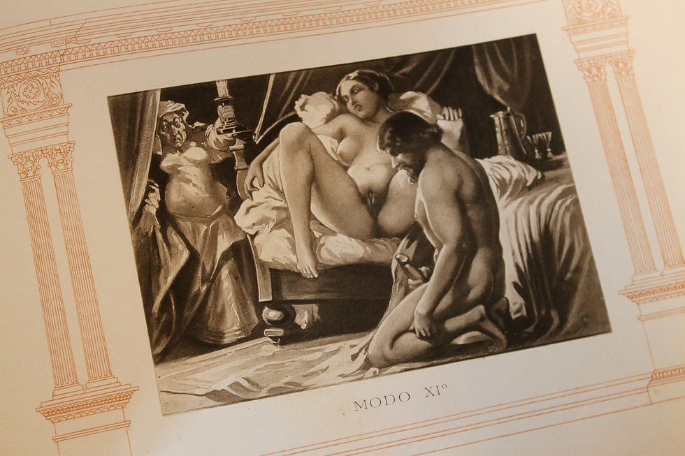 Miniature : Pietro Aretino. Les Sonnets Luxurieux de l'Arétin. Edition illustrée de 1907.