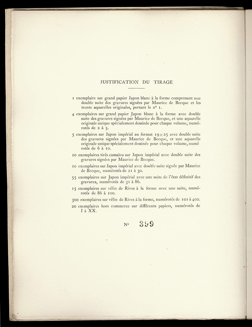 Miniature : Quelques Amours de Monsieur Nicolas (Rétif de la Bretonne). 1924. 30 eaux-fortes