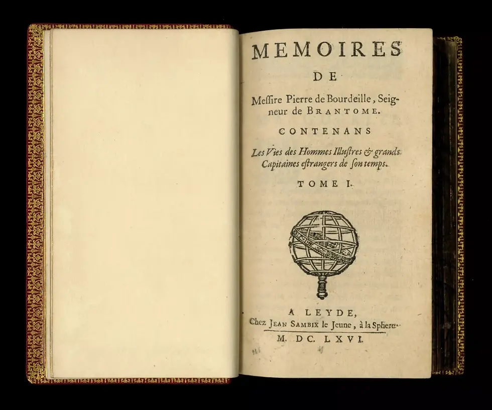 Miniature : Les Mémoires de Brantôme (1665-1666) Edition Elzévirienne | Reliure maroquin