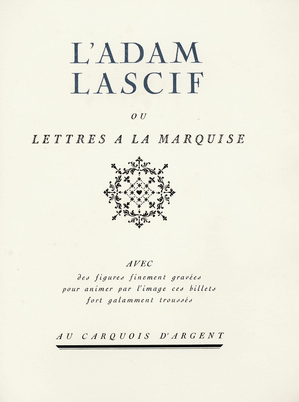 Miniature : 1950 | L'Adam lascif Lettres à la Marquise | 19 pointes sèches de Gaston Barret