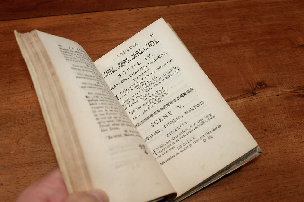 Miniature : Michel Baron. La Coquette et la Fausse Prude (1718). Théâtre. Comédie