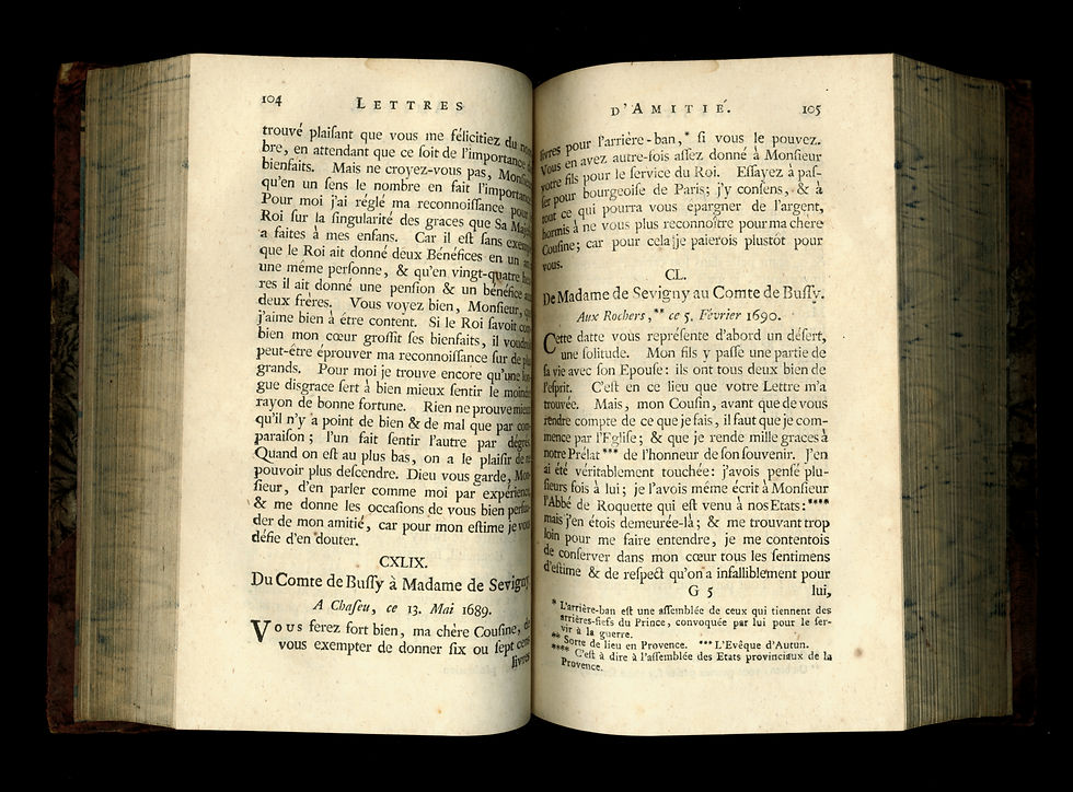Miniature : Les plus belles lettres de Roger de Rabutin, comte de Bussy (1752) Bussy-Rabutin