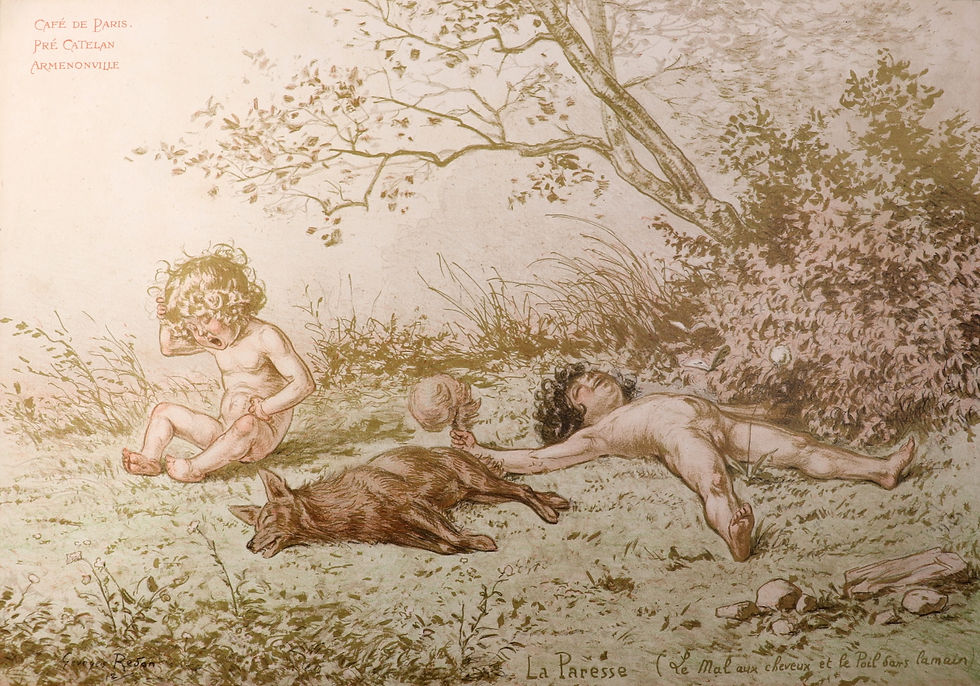 Miniature : Georges Redon (1912). 7 chromos / menus 42 x 29,5 cm Pré Catelan Armenonville