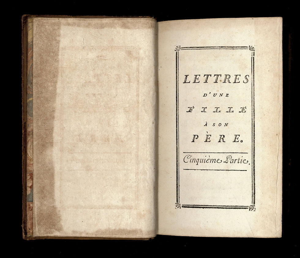 Miniature : Rétif de la Bretonne | Adèle de Comm** ou Lettres d'une fille à son père (1772).