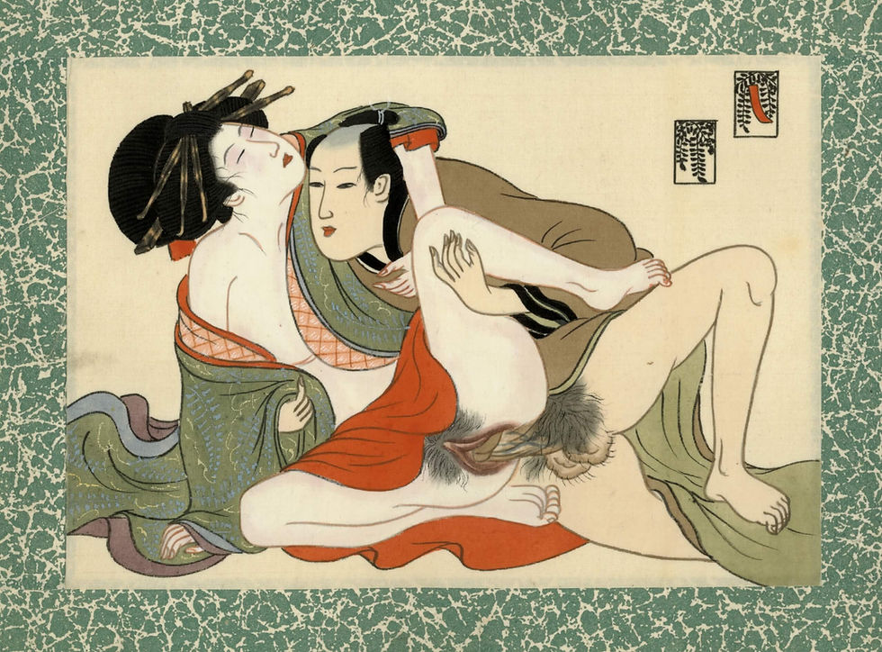 Miniature : [Japon] [shunga] [ca 1880-1930]. Album ohiron shunga | 13 peintures originales