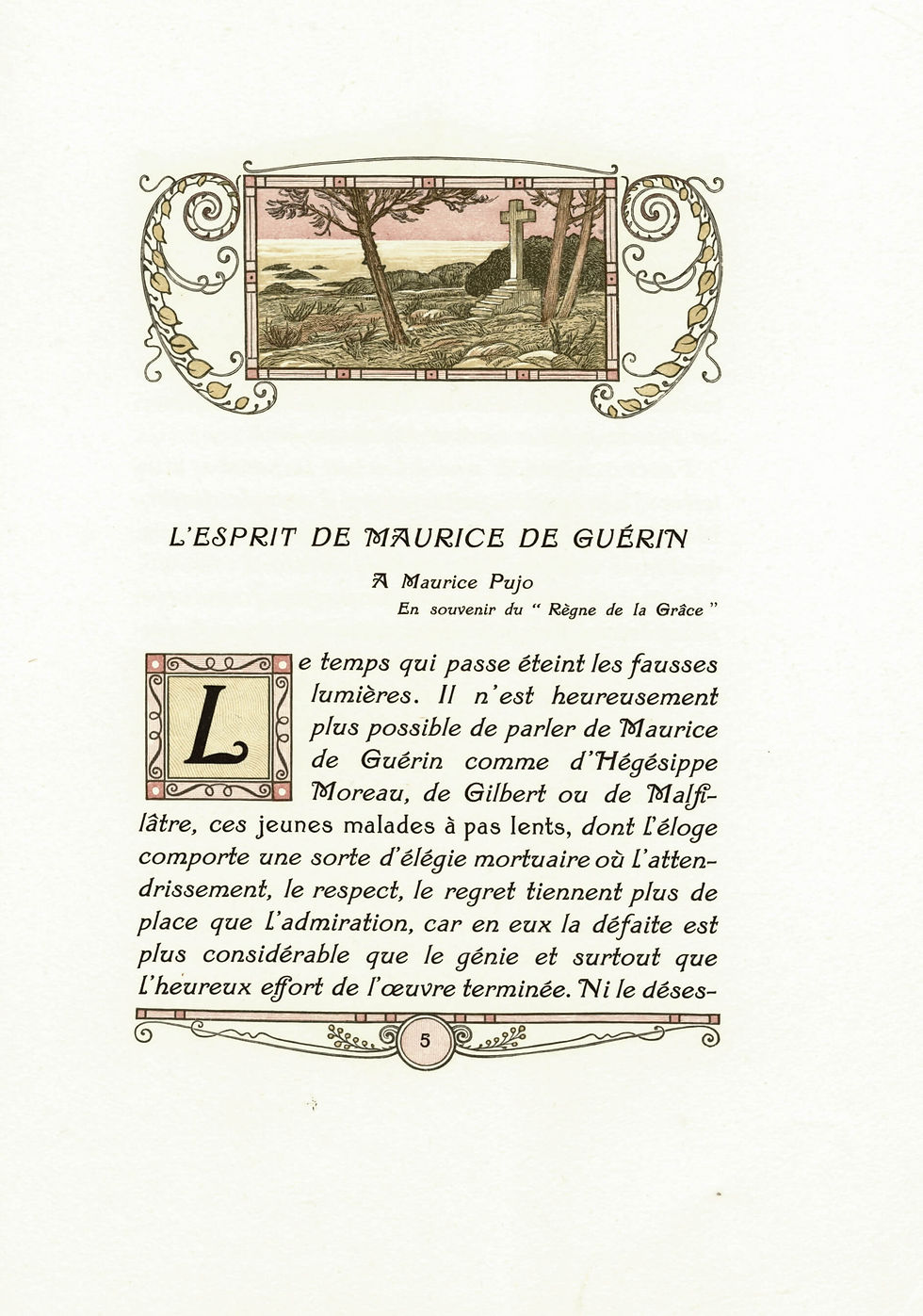 Miniature : Le Centaure et la Bacchante de Maurice de Guérin, imagé par Adolphe Giraldon