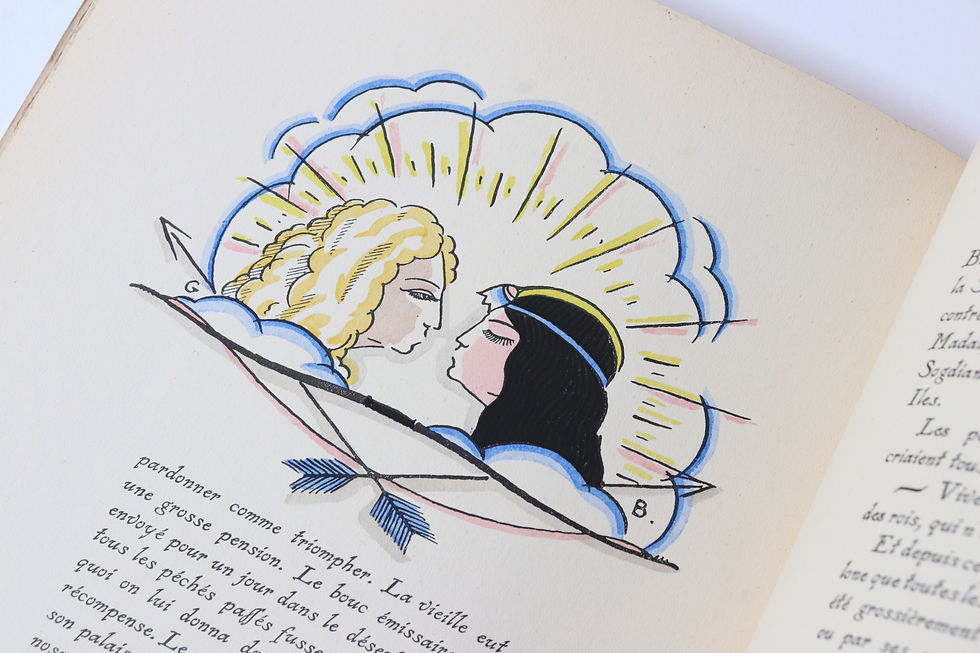 Miniature : Voltaire. Le Taureau Blanc (1926). 41 pochoirs par Georges Braun. Art Déco.