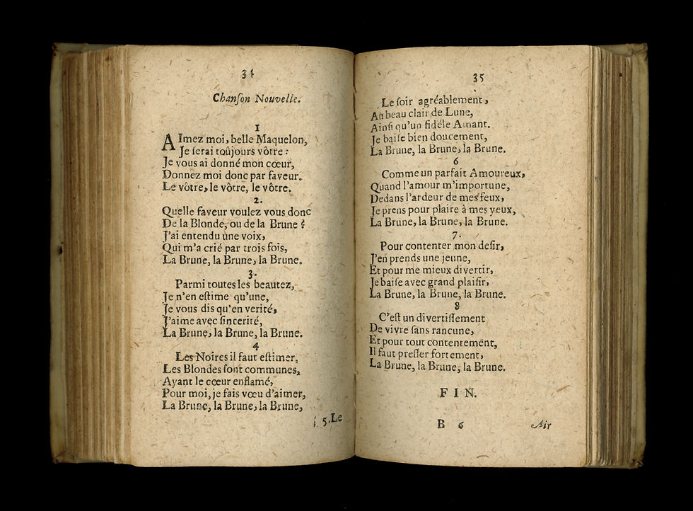 Miniature : 1690-1691 | Chansons nouvelles et airs de cour nouveau recueil | Très rare