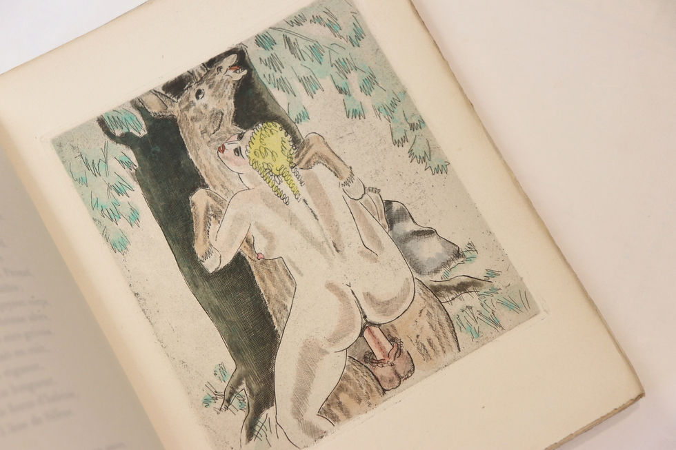 Miniature : Béranger. Chansons érotiques. 15 eaux-fortes en couleurs. Très bel erotica.