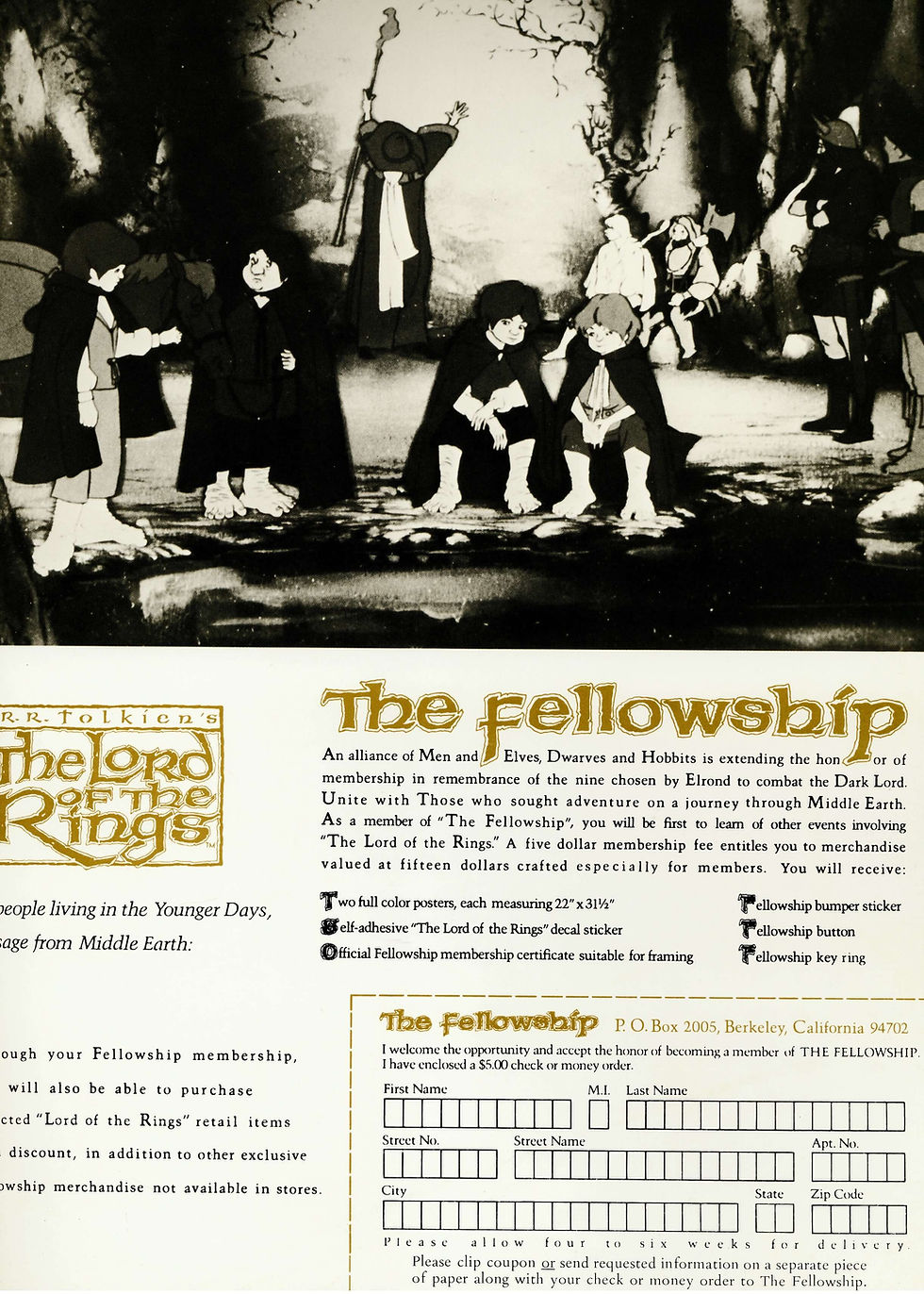 Miniature : J.R.R. TOLKIEN'S "THE LORD OF THE RINGS" prospectus 1978 | Ralph Bakshi film