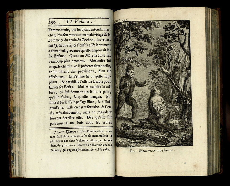 Miniature : 1781 Rétif de la Bretonne Restif Bretone La Découverte Australe Utopie Figures