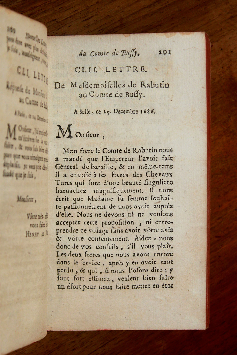 Miniature : Bussy-Rabutin. Lettres et Nouvelles lettres (1727). Rare contrefaçon. Reliure