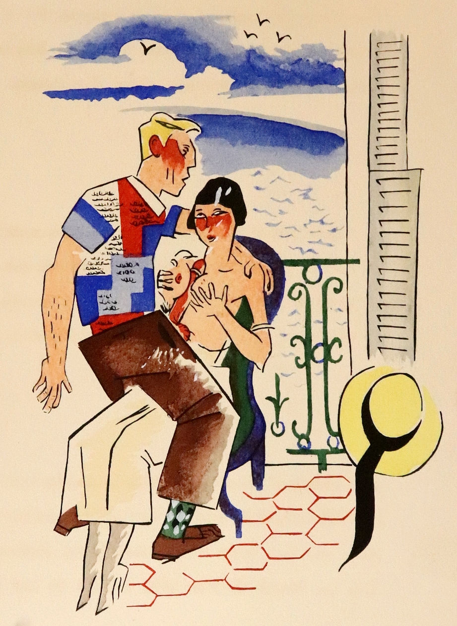 Miniature : Pierre Louÿs. Marcel Stobbaerts. Pibrac (1930). Suite de 20 aquarelles. 250 ex.