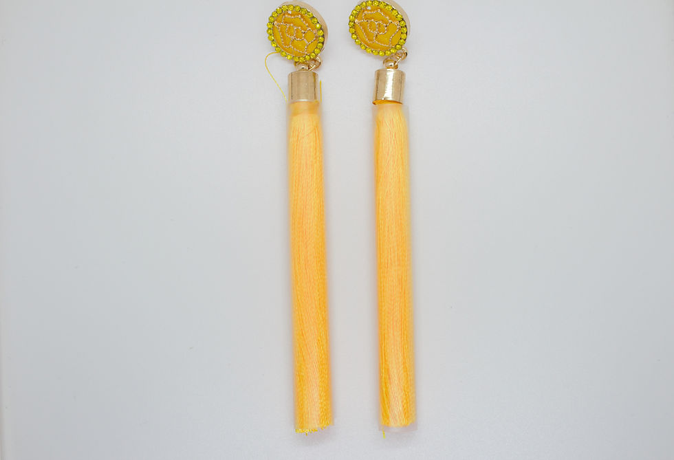 Thumbnail: Long Dangled Fringe Earrings