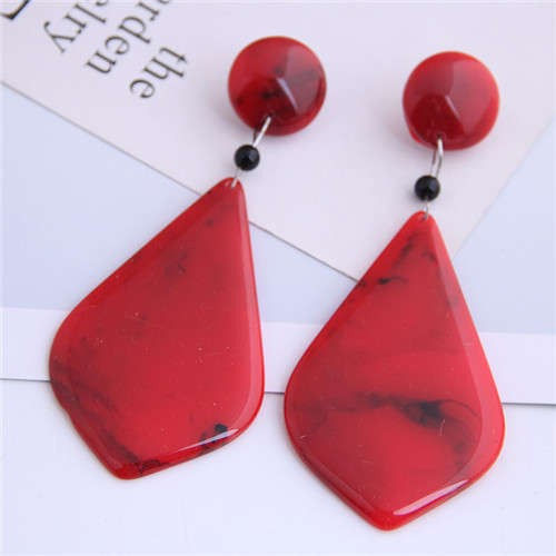 Thumbnail: Large Marble Swirl Earrings