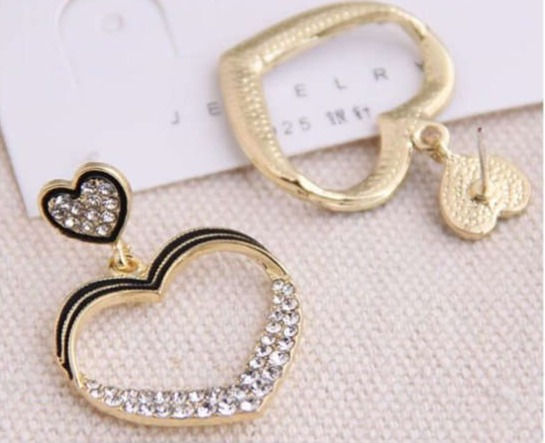Thumbnail: Black Rhinestone Earrings
