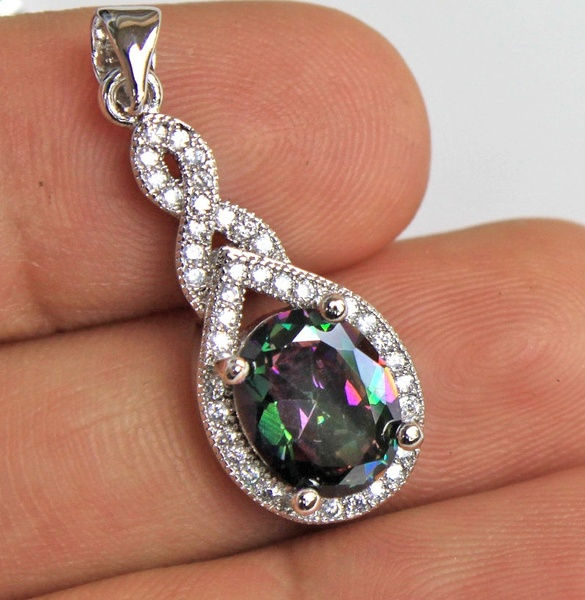 Thumbnail: Braided Gem Pendant Necklace