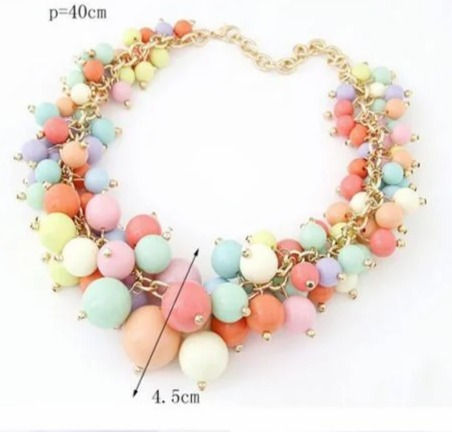 Thumbnail: Pastel Grape Cluster Necklace