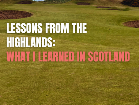 Scotland Countryside View: Lush, rolling green hills of the Scottish countryside near Oxton.
