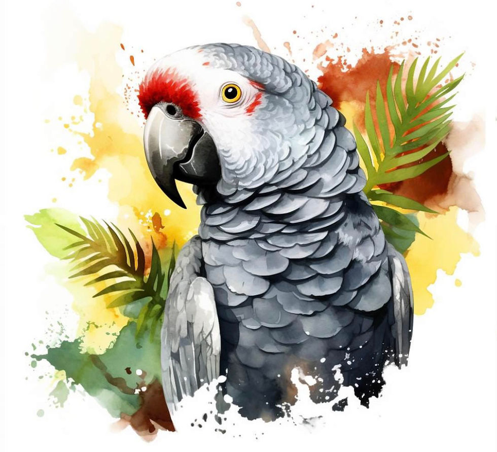 Thumbnail: African Grey Parrots (1-3)