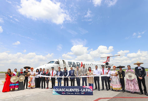 INAUGURAN NUEVO VUELO DIRECTO AGUASCALIENTES-LA PAZ