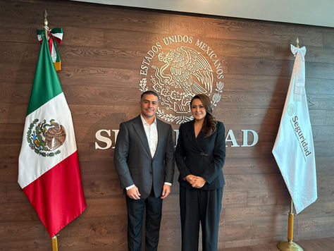 ACUERDAN TERE JIMÉNEZ Y OMAR GARCÍA HARFUCH FORTALECER ESTRATEGIA DE SEGURIDAD