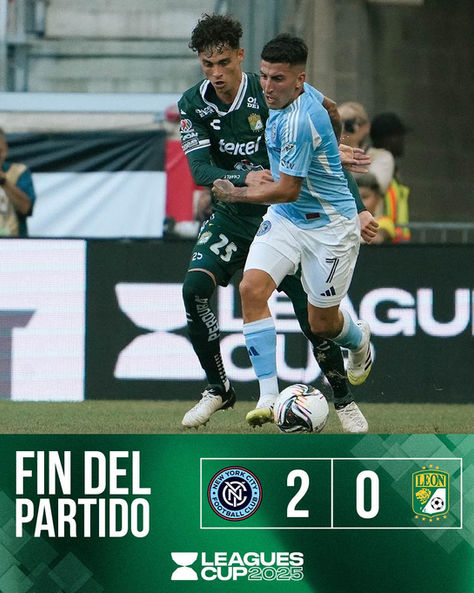 ¡OTRA DERROTA MÁS! NEW YORK CITY VENCE SIN PROBLEMA A LEÓN EN LA LEAGUES CUP