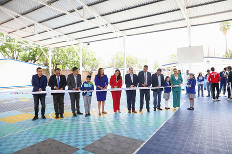 TERE JIMÉNEZ ENTREGA NUEVA INFRAESTRUCTURA EDUCATIVA EN PABELLÓN DE ARTEAGA