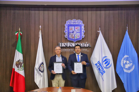 EL GOBIERNO MUNICIPAL DE JESÚS MARÍA FIRMA CONVENIO DE COLABORACIÓN CON ACNUR.