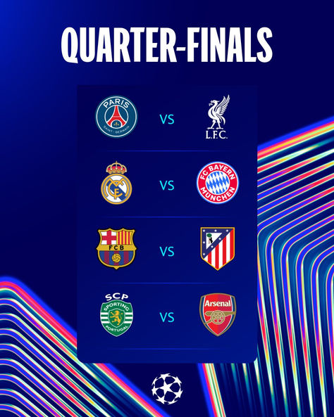 ¡DEFINIDOS! ASÍ SE JUGARÁN LOS CUARTOS DE FINAL DE LA CHAMPIONS LEAGUE 2026