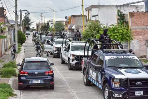 REFUERZAN SEGURIDAD EN AGUASCALIENTES CON OPERATIVOS CONJUNTOS POLICÍA ESTATAL, GUARDIA NACIONAL Y EJÉRCITO