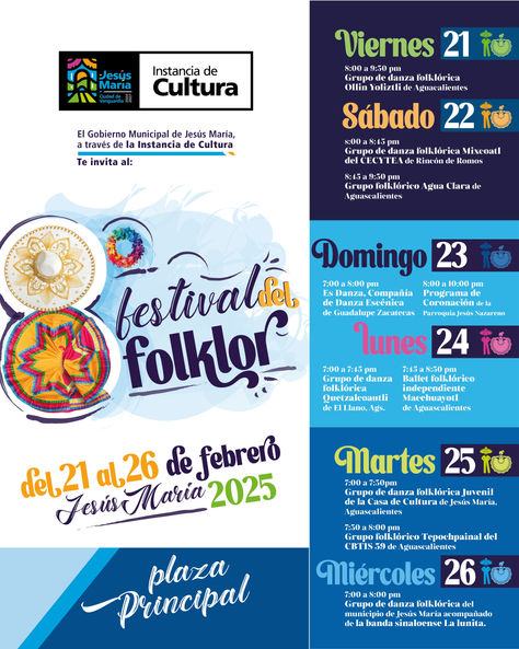 PARA PROMOVER LA CULTURA Y LAS TRADICIONES ANUNCIAN FESTIVAL DEL FOLKLOR EN JESÚS MARÍA.
