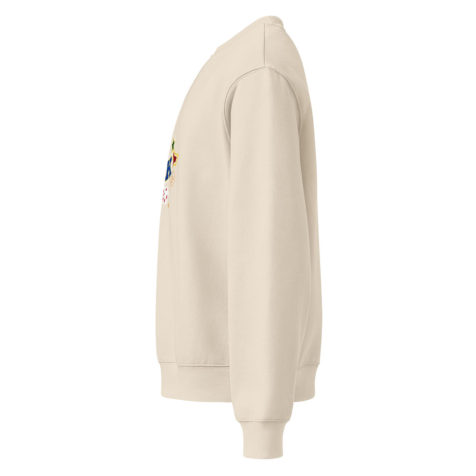 Thumbnail: Mens Oversized Heavyweight Sweatshirt- MLE Lucky Vibes Design Multi Color
