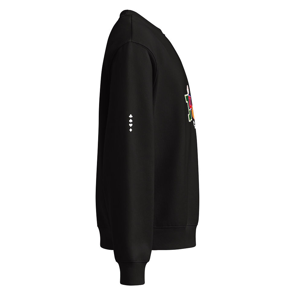 Thumbnail: Mens Oversized Heavyweight Sweatshirt- MLE Lucky Vibes Design Multi Color