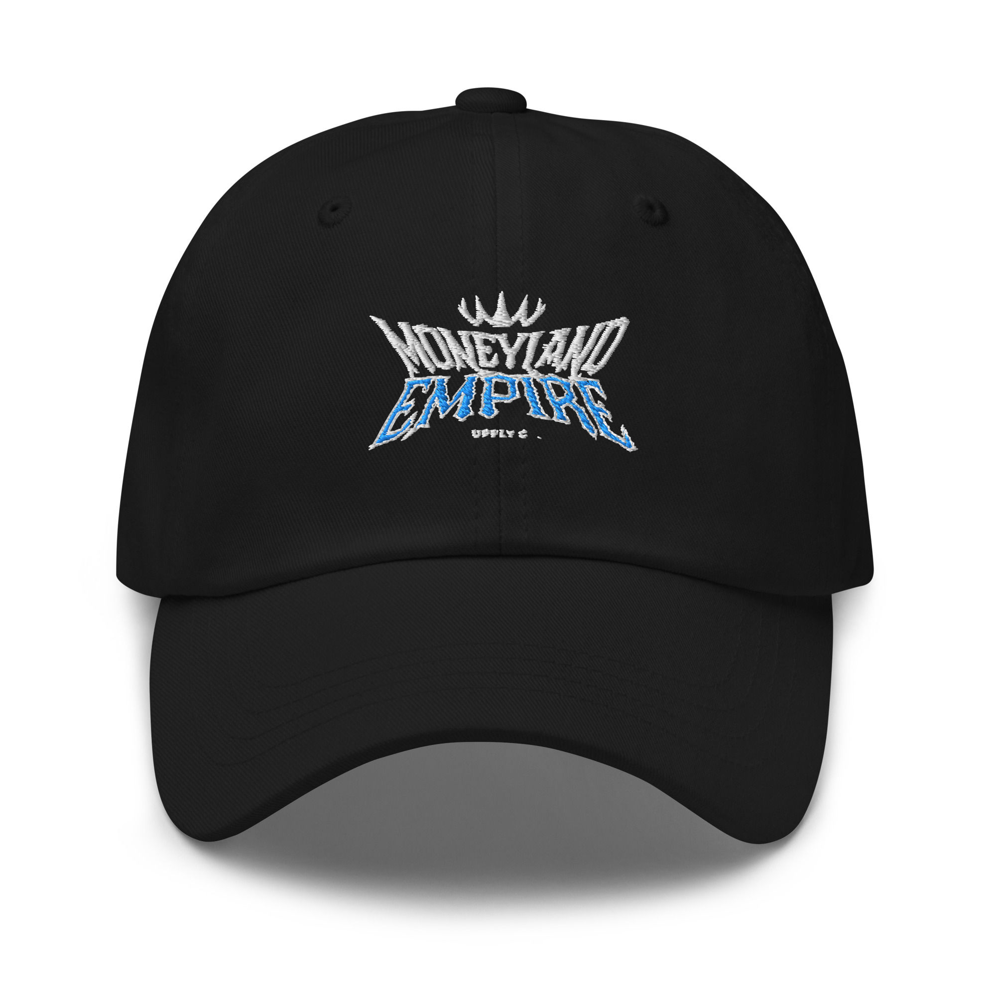 Premium Baseball Cap - MLE White Blue Crown Logo