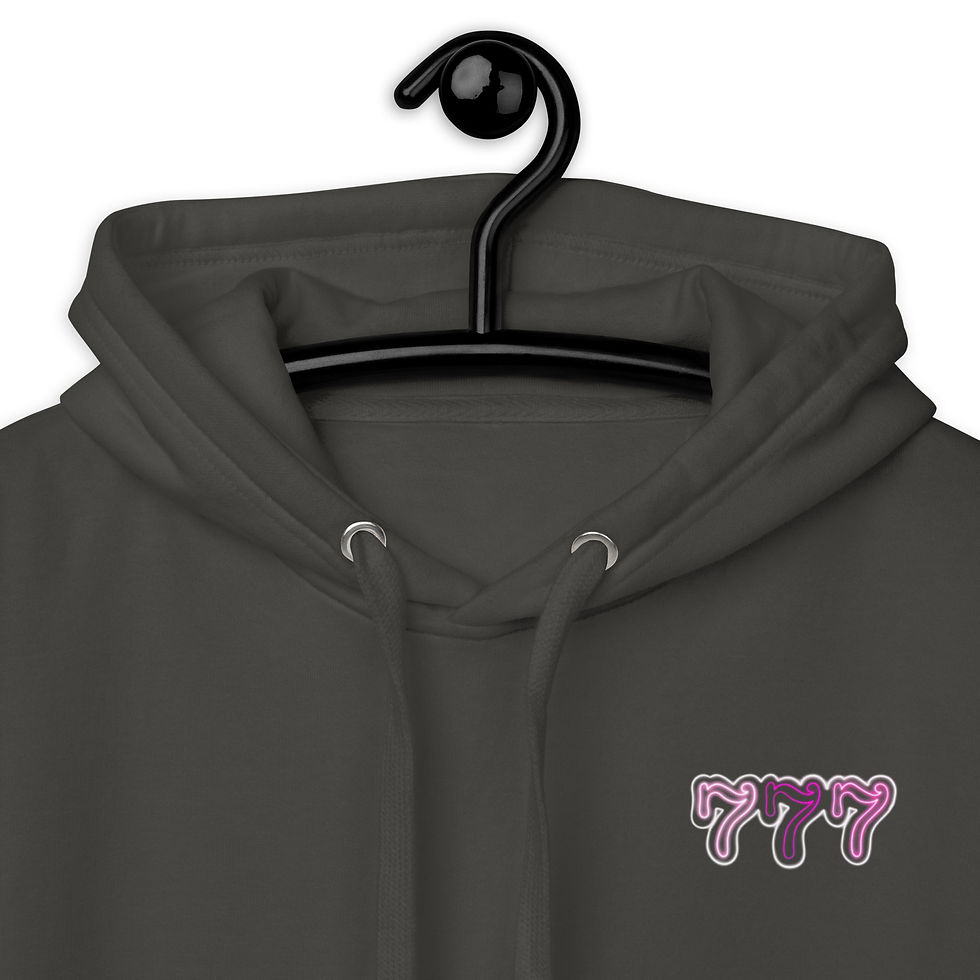Thumbnail: Women's Premium Pull Over Hoodie - 777 Pink Logo