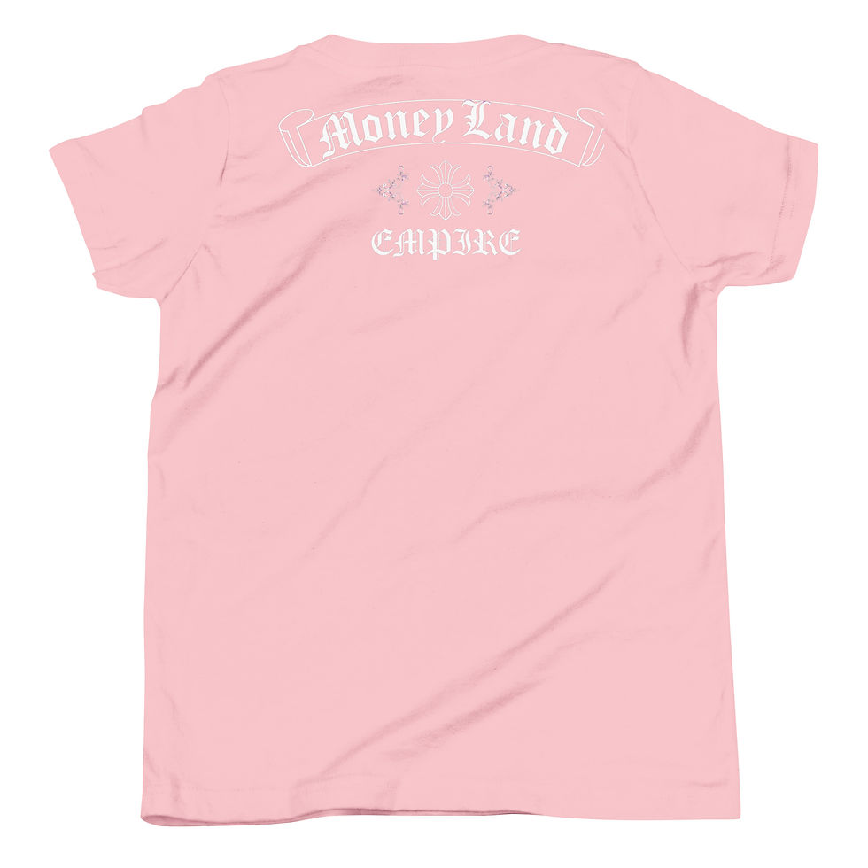 Thumbnail: Youth Girls Classic T- Shirt- MoneyLand Empire Gothic Logo