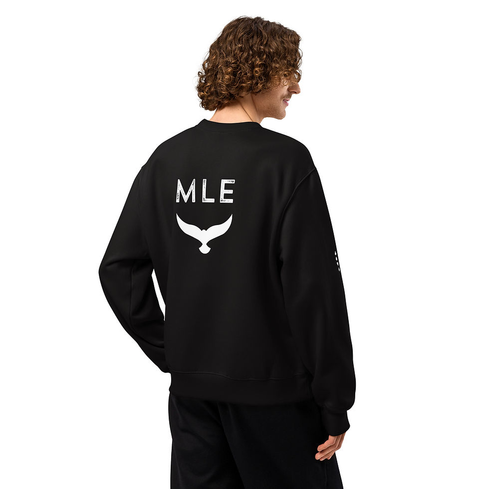 Thumbnail: Mens Oversized Heavyweight Sweatshirt- MLE Lucky Vibes Design Multi Color