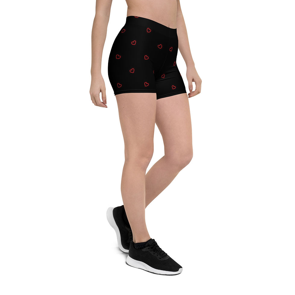 Thumbnail: Women’s Bike Shorts- Crazy Hearts