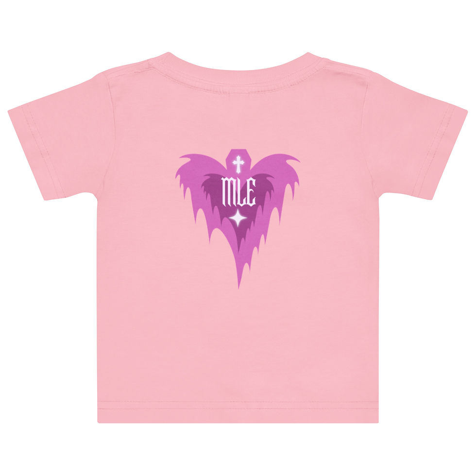 Thumbnail: Baby Girl Jersey Tee- MLE Cross Heart Design