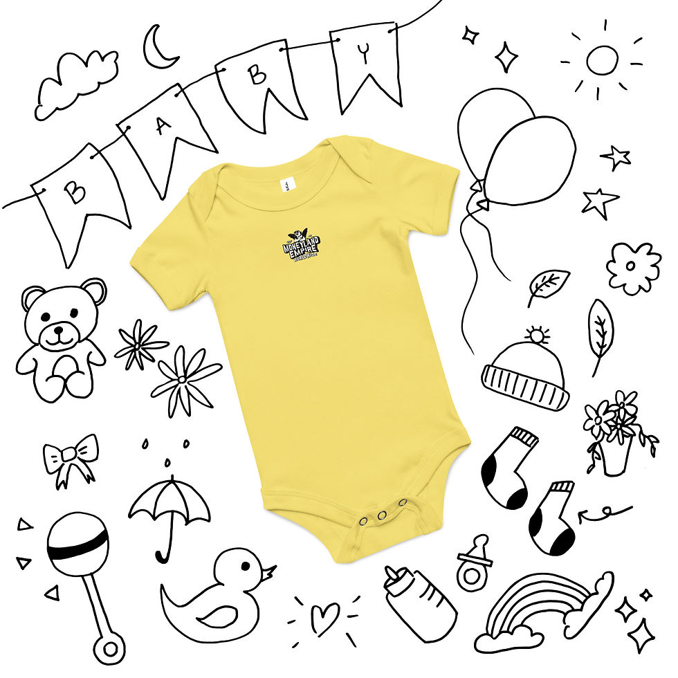 Thumbnail: Baby Boy Short Sleeve One Piece- Baby Land Purple Logo