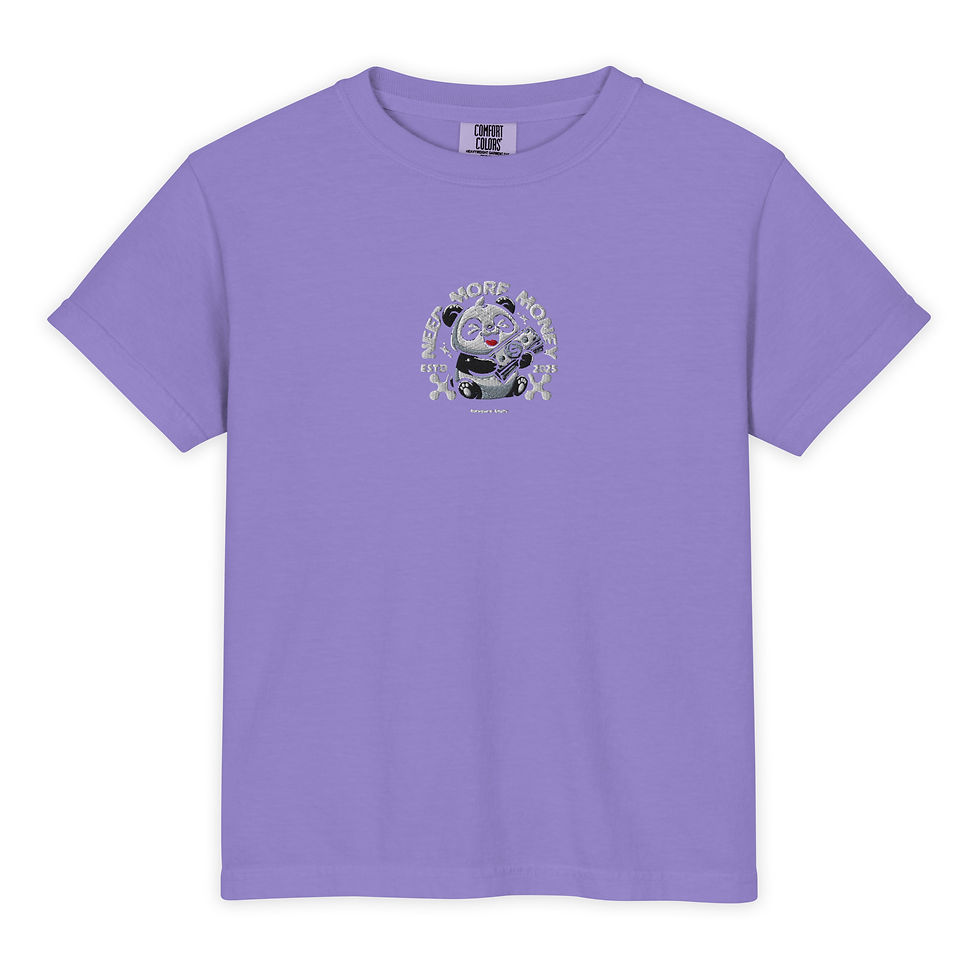 Thumbnail: Youth Boys Heavyweight Tee- Embroidered Panda Logo