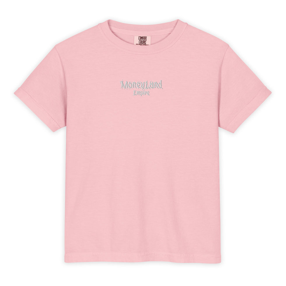 Thumbnail: Youth Girls- Heavyweight T-Shirt- Embroidered MoneyLand Empire