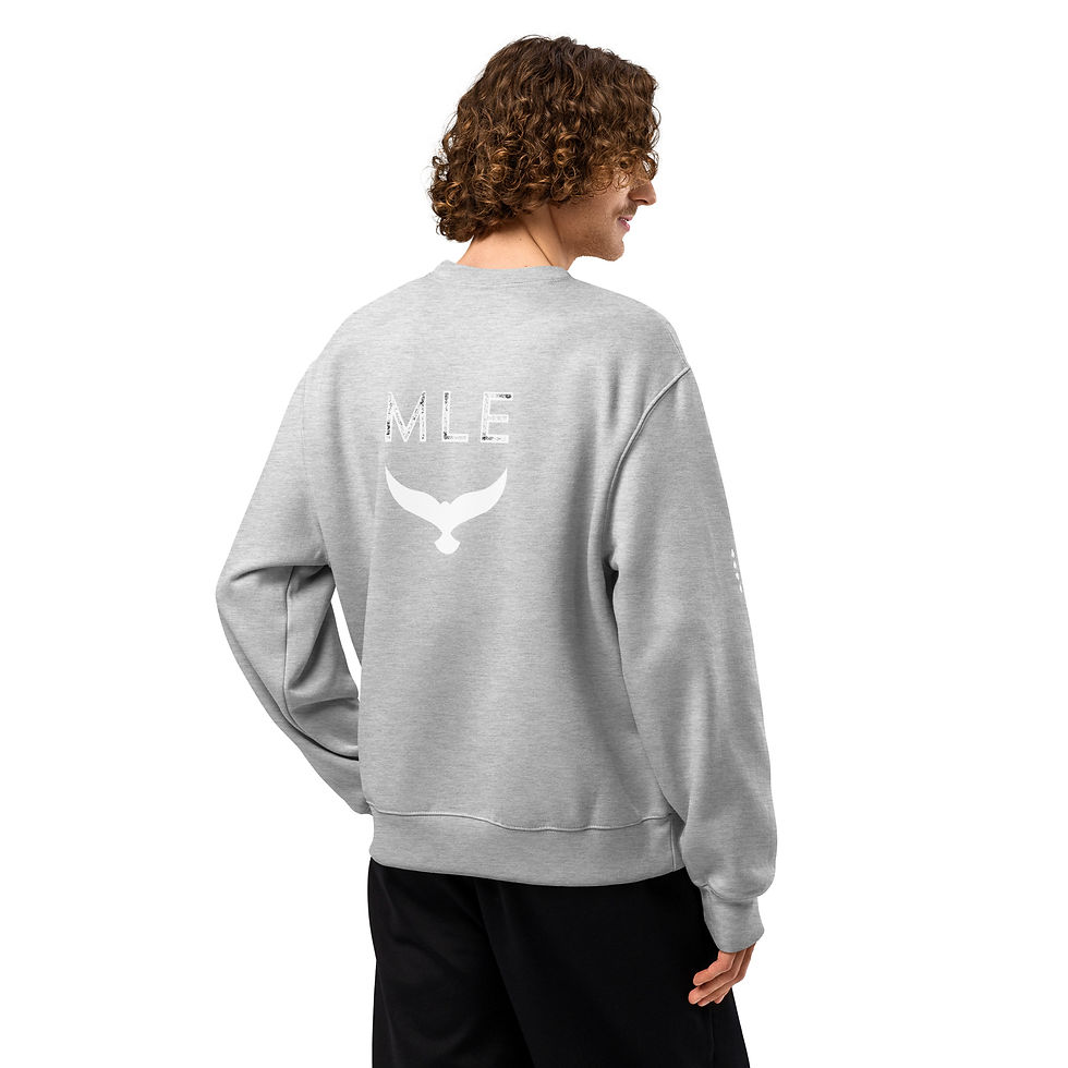 Thumbnail: Mens Oversized Heavyweight Sweatshirt- MLE Lucky Vibes Design Multi Color